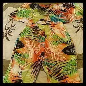 Two-piece biker short set